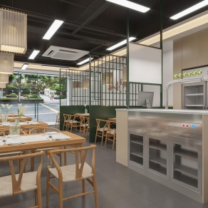 新中式中餐厅3D模型下载